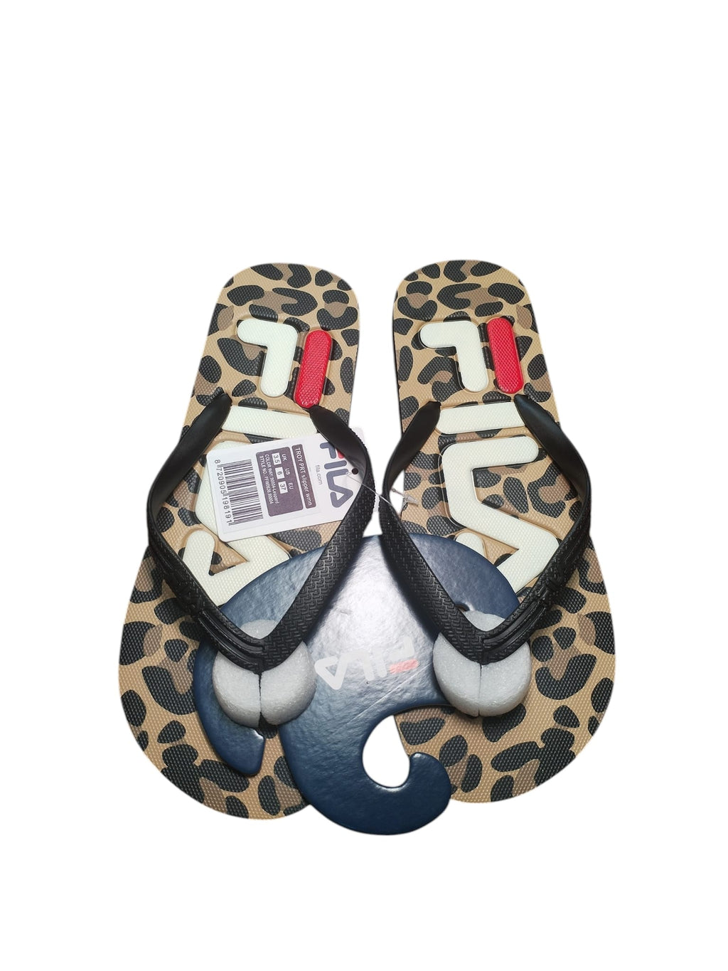 Fila Infradito Donna Fantasia B/N con Cinghie Argento