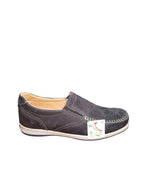 Mocassini Uomo in Pelle Scamosciata Grigia Made in Italy