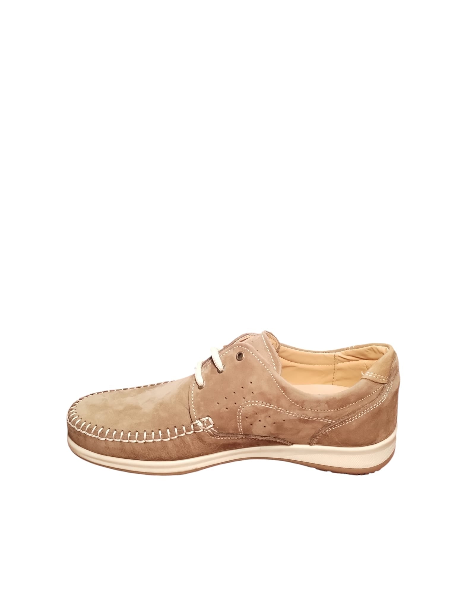 Scarpe Casual Uomo in Pelle Scamosciata Marrone Chiaro
