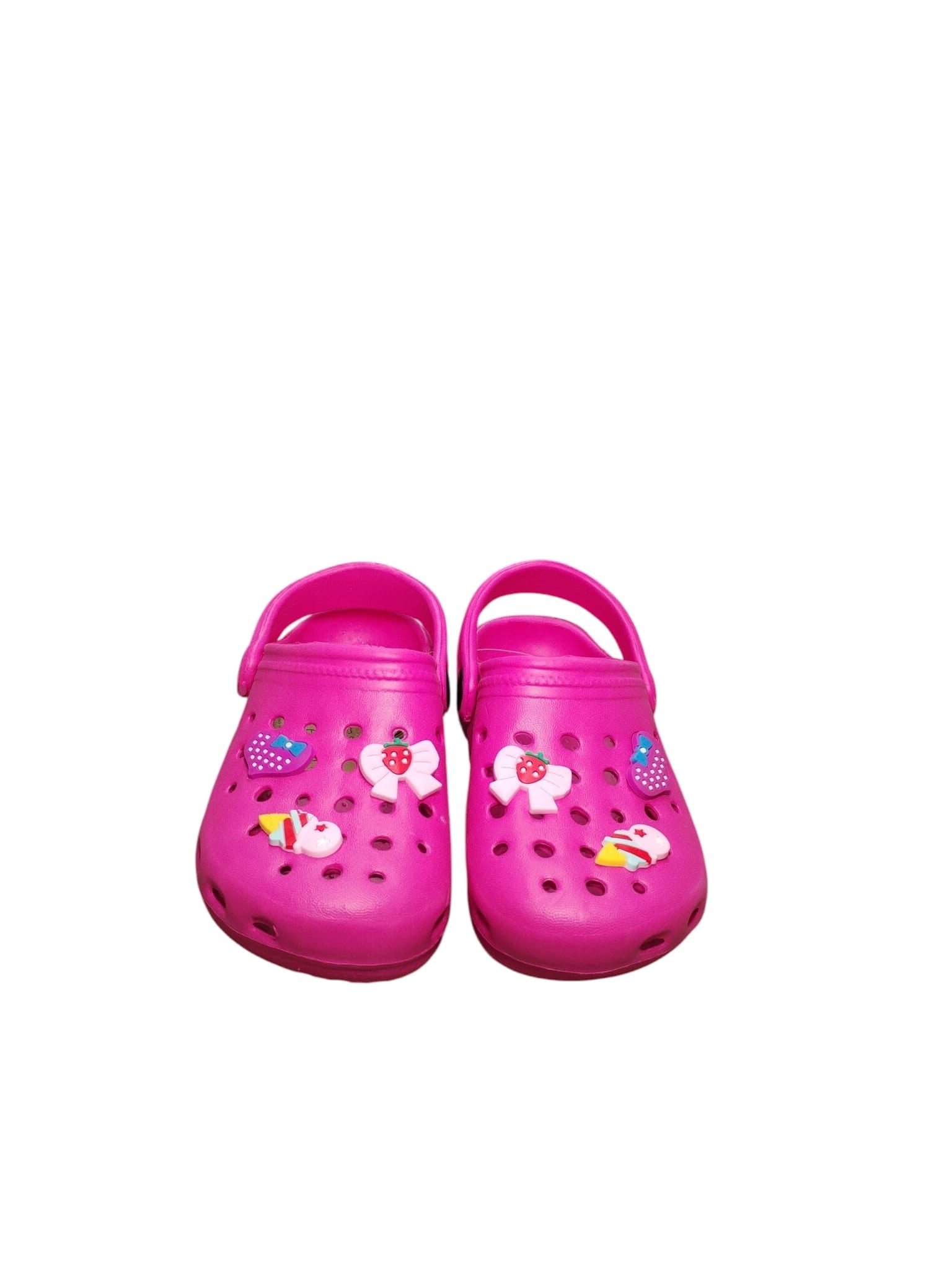 Zoccoli Bambina Rosa con Charms Divertenti | Sandali Estivi