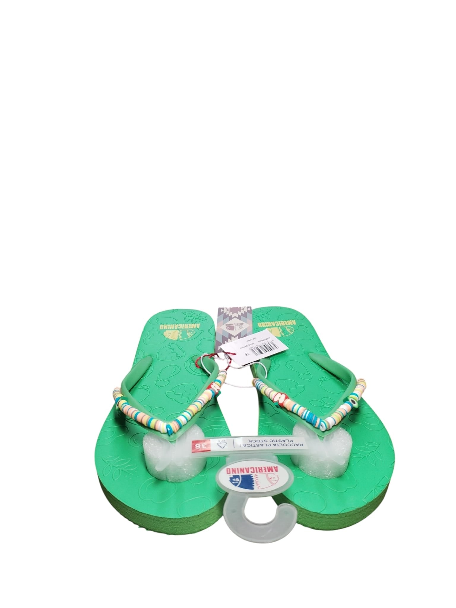 Infradito Donna Verdi con Dettagli Multicolore Estivi