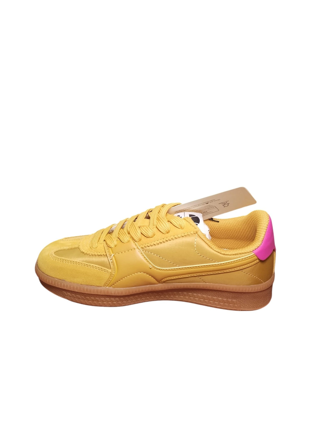Ellesse Scarpe Sneakers Donna Giallo Senape con Dettaglio Rosa