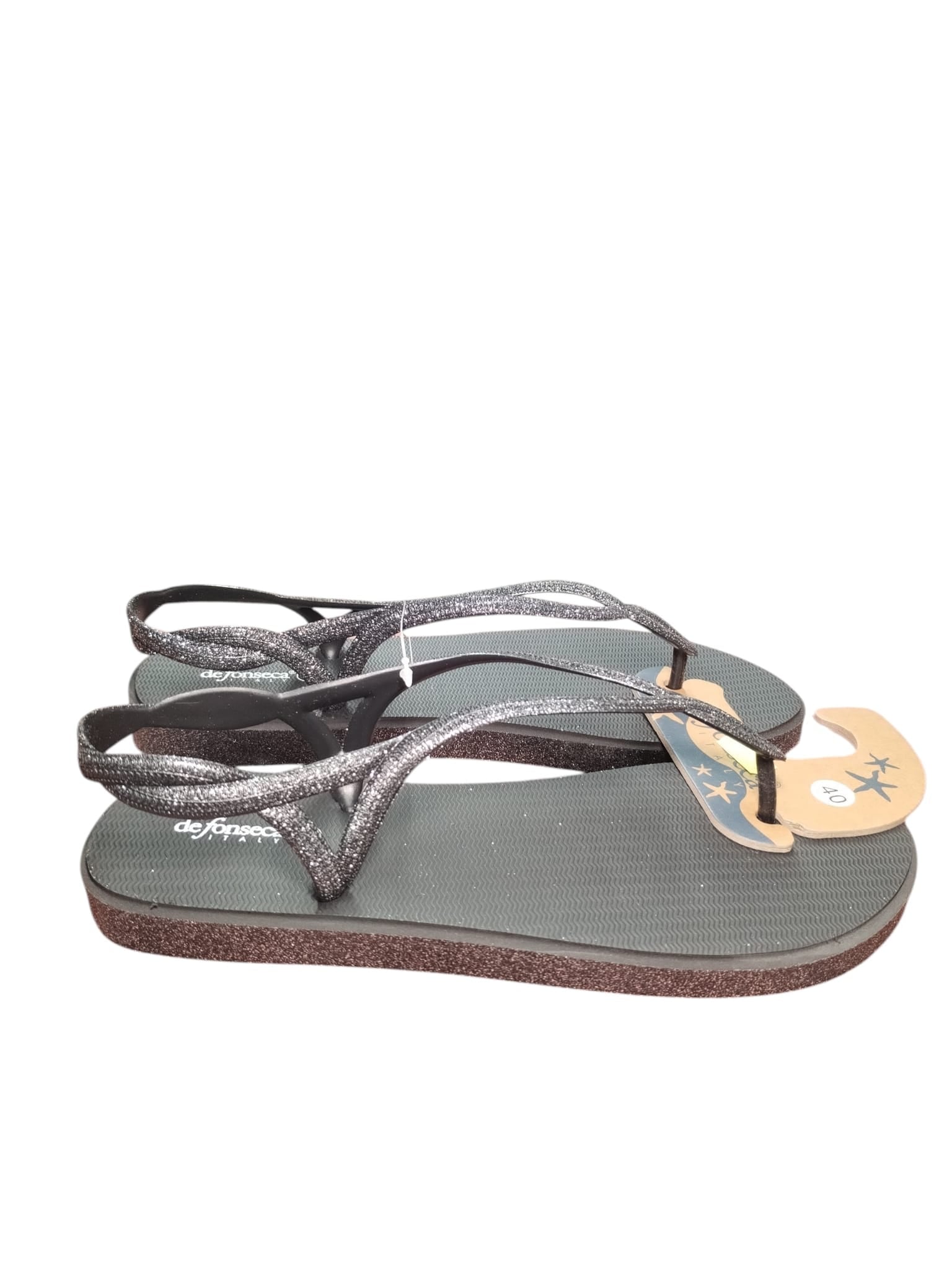 Sandali Donna De Fonseca Glitter Argento con Cinturino