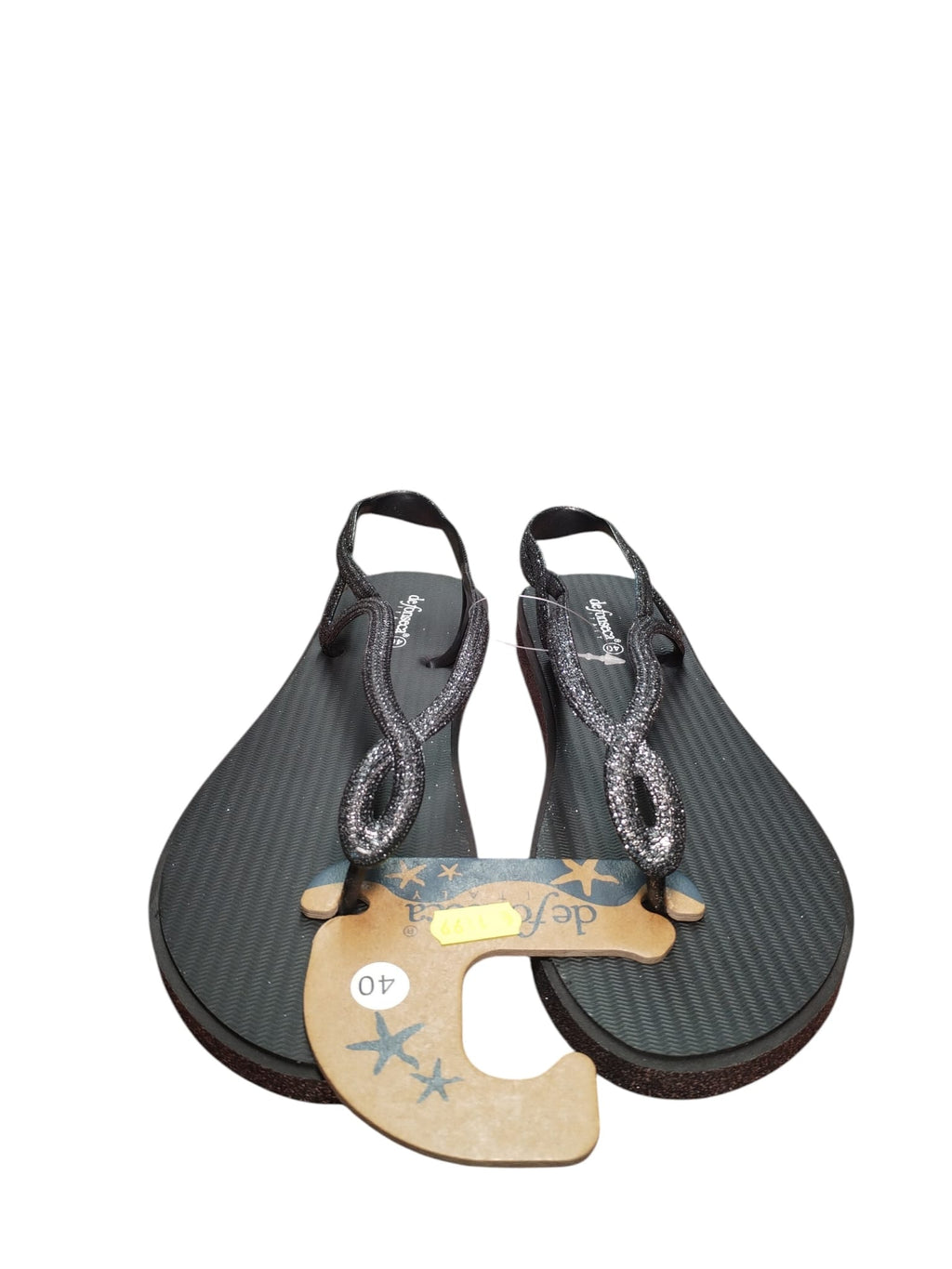 Sandali Donna De Fonseca Glitter Argento con Cinturino