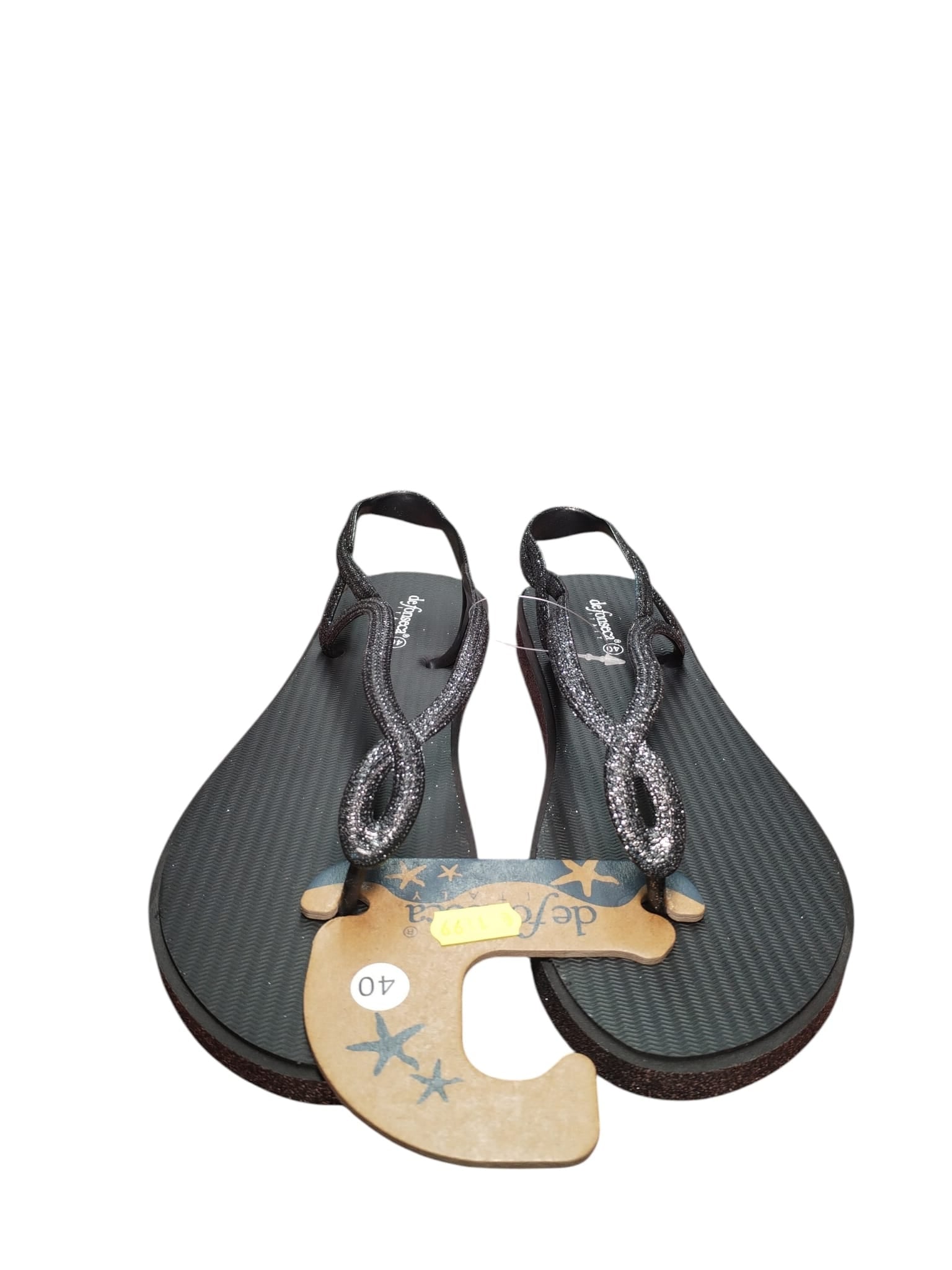Sandali Donna De Fonseca Glitter Argento con Cinturino