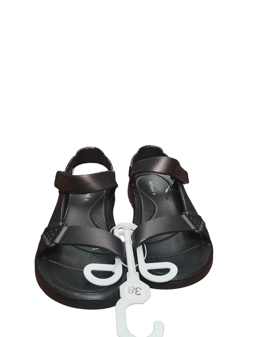 Sandali Sportivi Unisex Neri con Chiusura a Strappo Regolabile