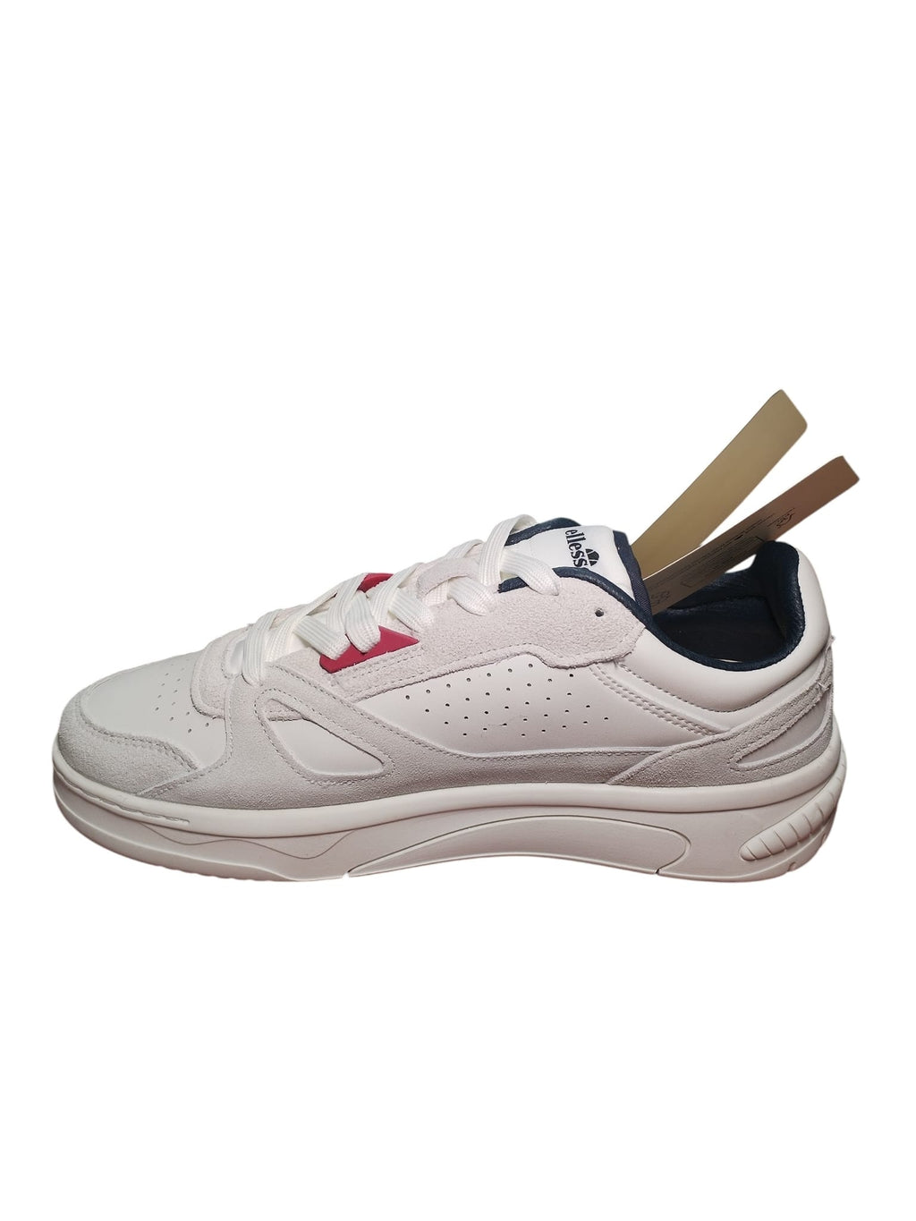 Ellesse Scarpe Sneakers Bianche Uomo Donna Casual Sportive in vera pelle