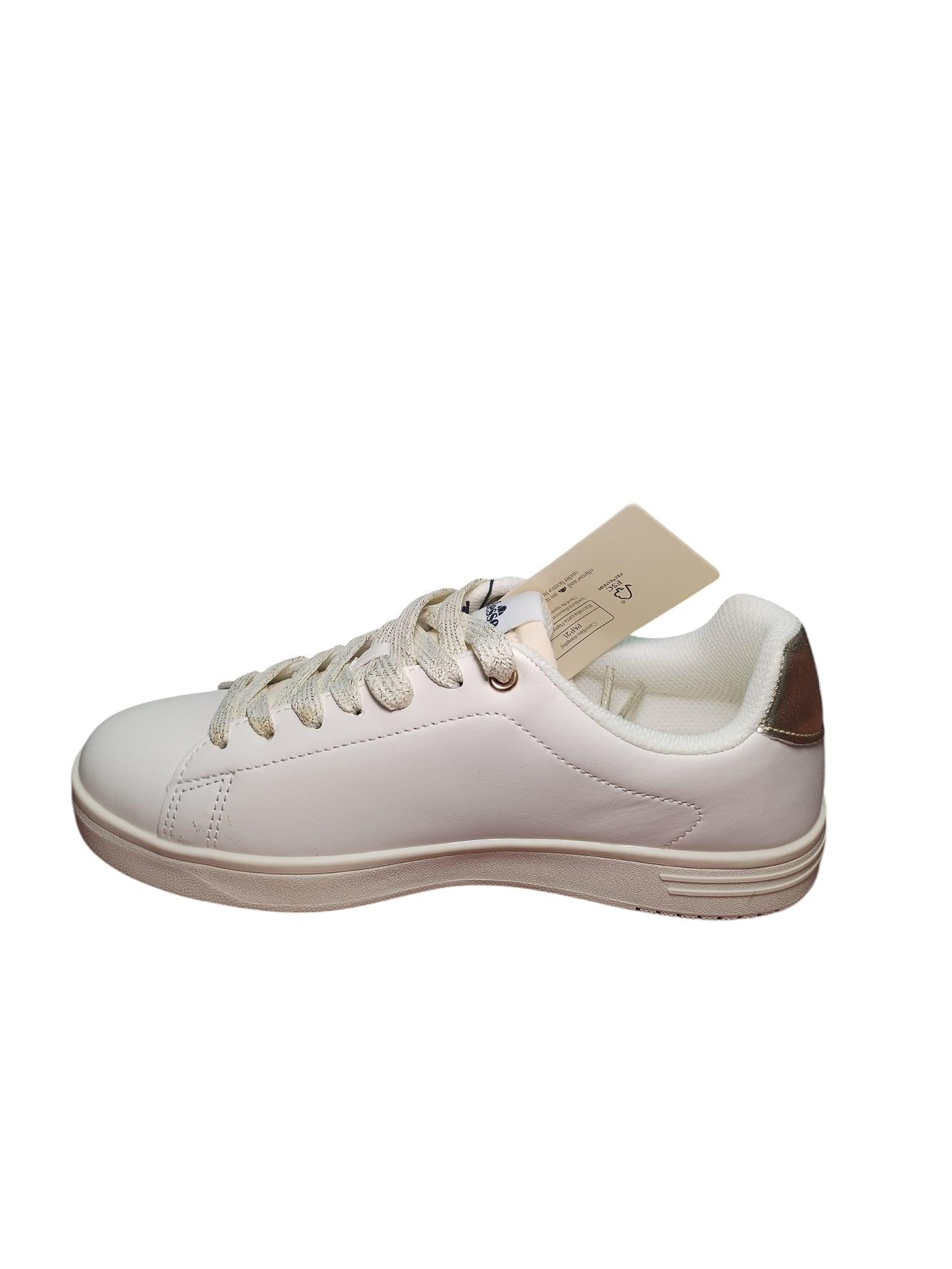 Ellesse Scarpe Donna Bianche con Dettaglio Oro
