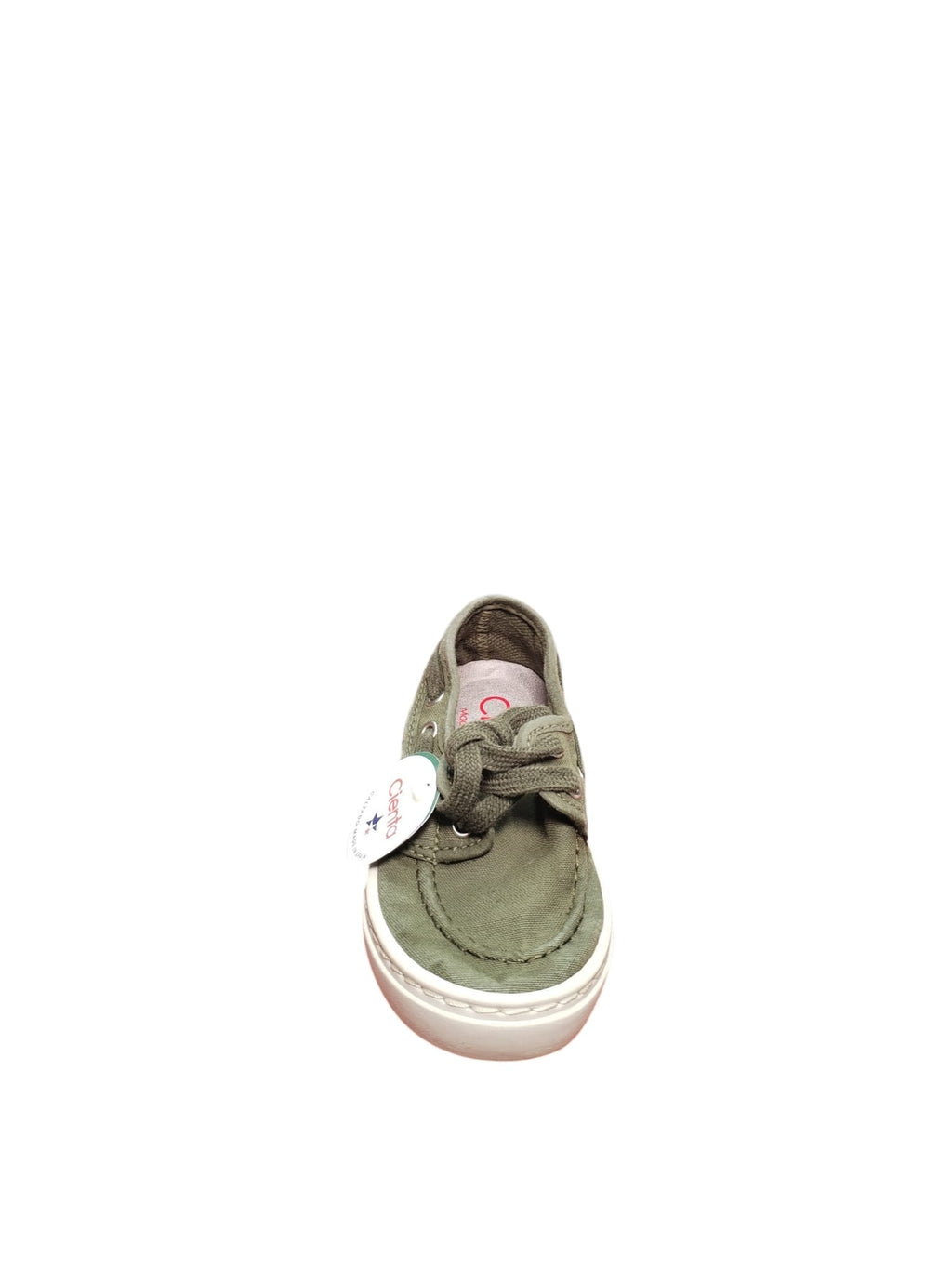 Scarpe da Barca Cienta per Bambini in Tela Beige