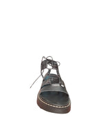 Sandali ARRES Platform Neri con Lacci e Suola Chunky