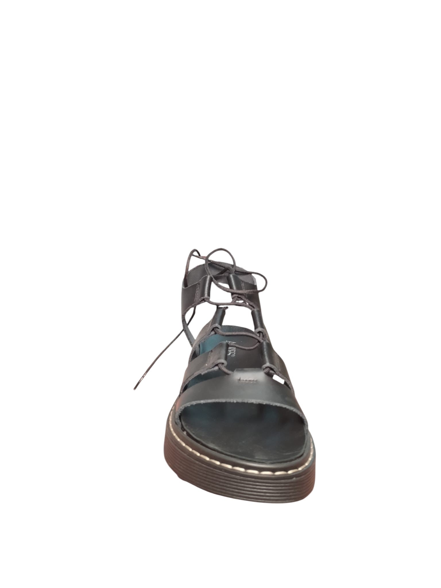 Sandali ARRES Platform Neri con Lacci e Suola Chunky