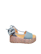 Sandali Platform ARRES con Suola Intrecciata e Lacci