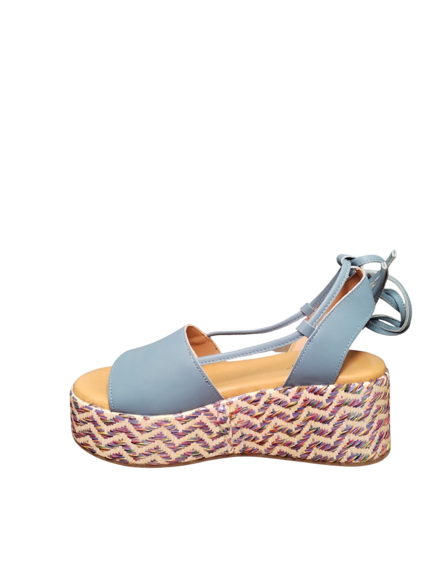 Sandali Platform ARRES con Suola Intrecciata e Lacci
