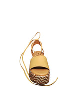 Sandali Platform ARRES con Suola Intrecciata e Lacci