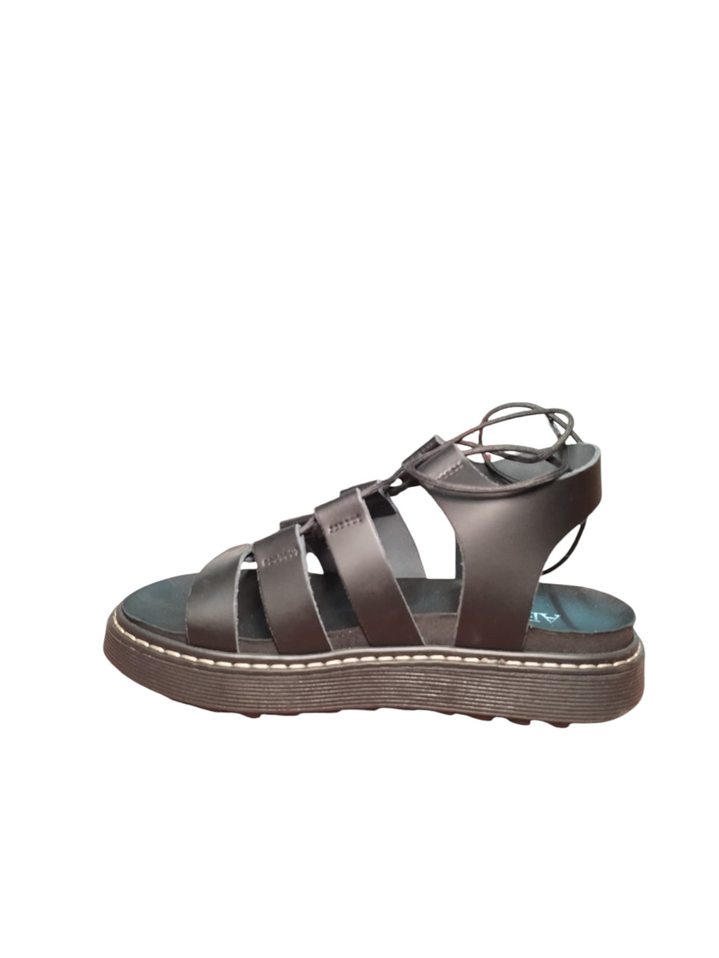 Sandali ARRES Platform Neri con Lacci e Suola Chunky