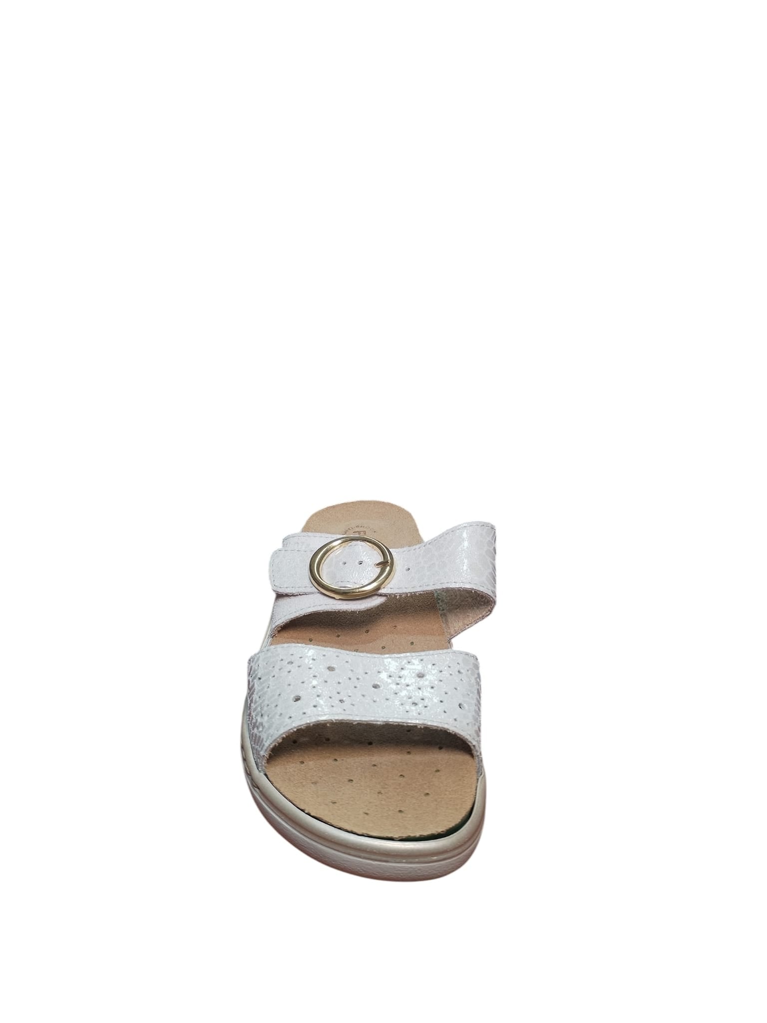 Sandali Donna Comfort Fly Flot Bianco con Fibbia Regolabile