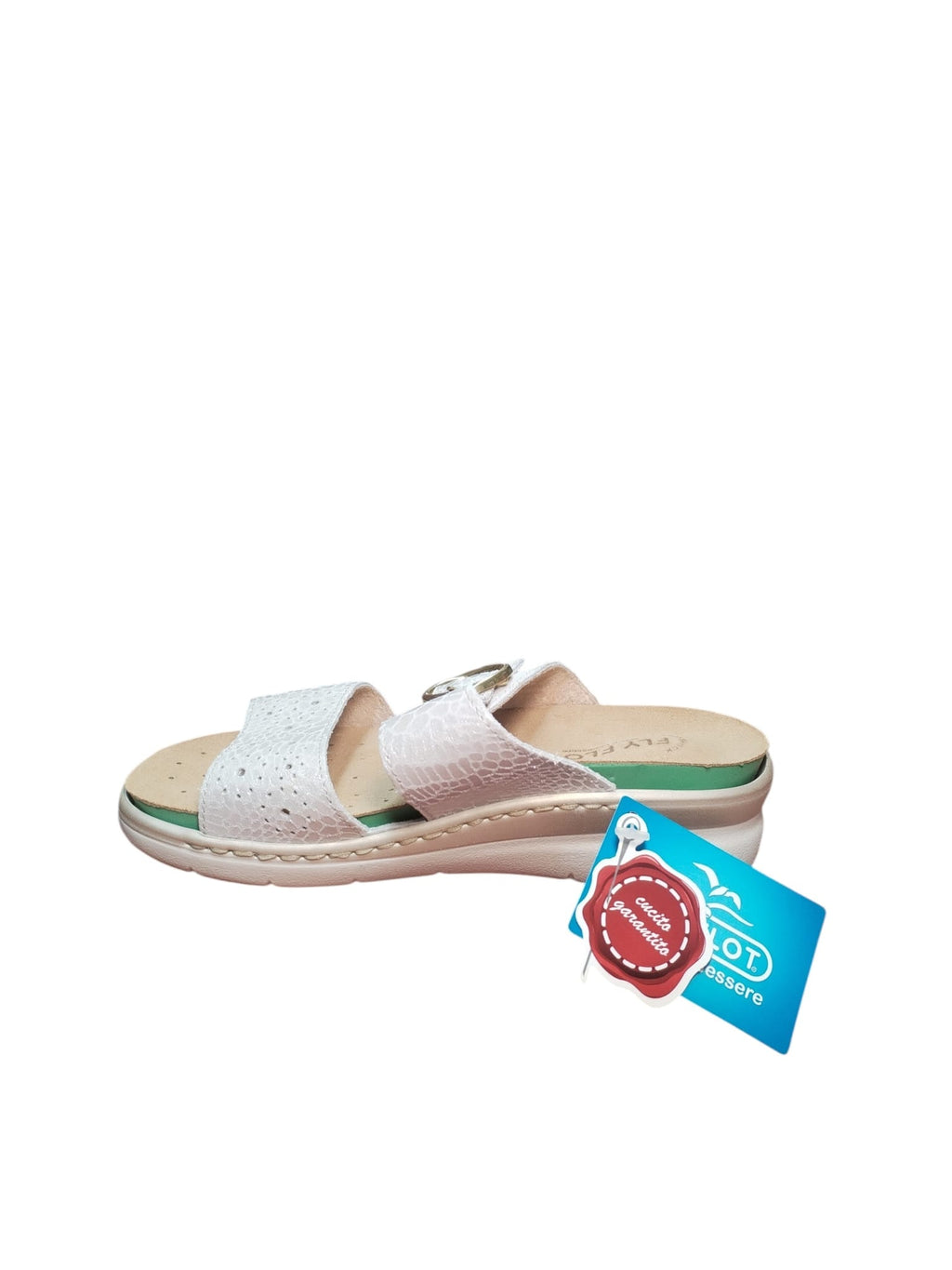 Sandali Donna Comfort Fly Flot Bianco con Fibbia Regolabile