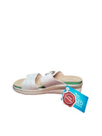 Sandali Donna Comfort Fly Flot Bianco con Fibbia Regolabile