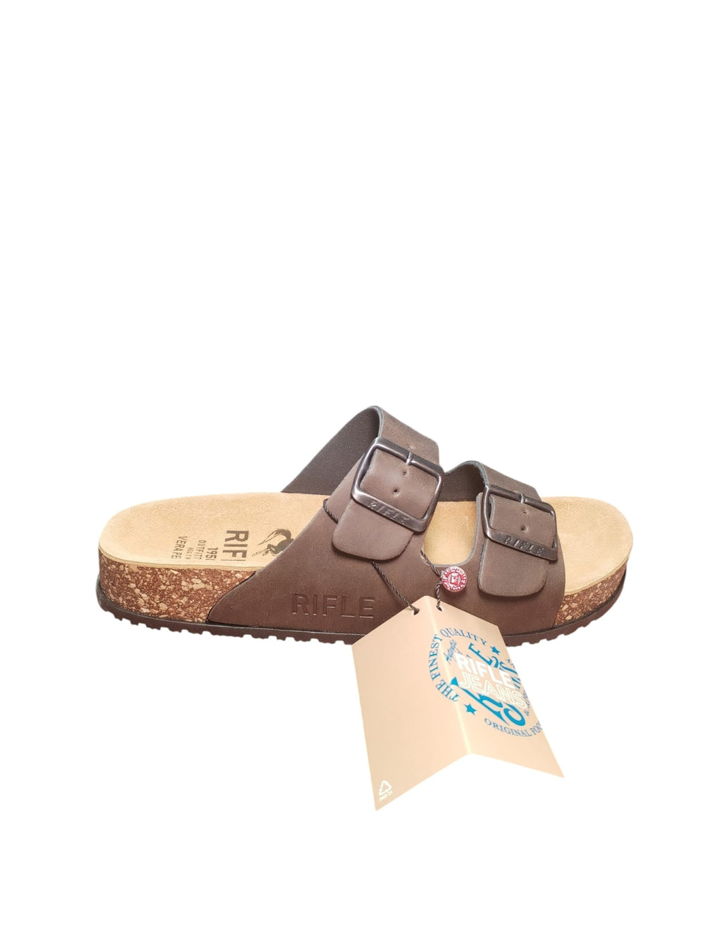 Sandali Rifle Unisex Comfort Doppia Fibbia Suola Sughero