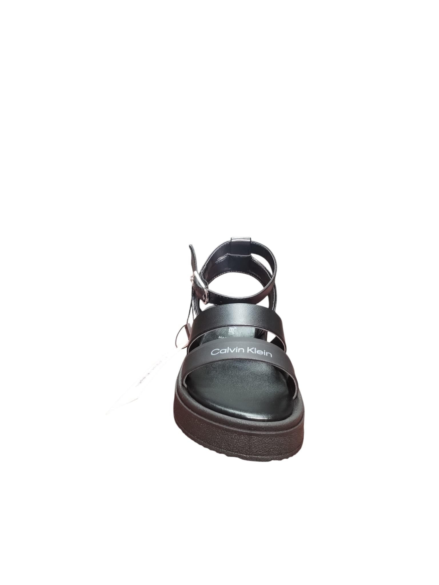 Sandali Platform Calvin Klein Neri con Fasce e Cinturino