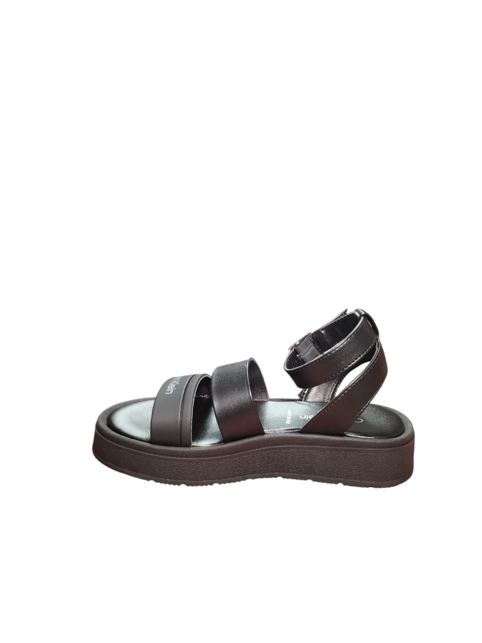 Sandali Platform Calvin Klein Neri con Fasce e Cinturino