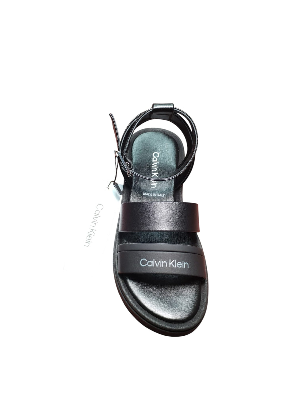 Sandali Platform Calvin Klein Neri con Fasce e Cinturino