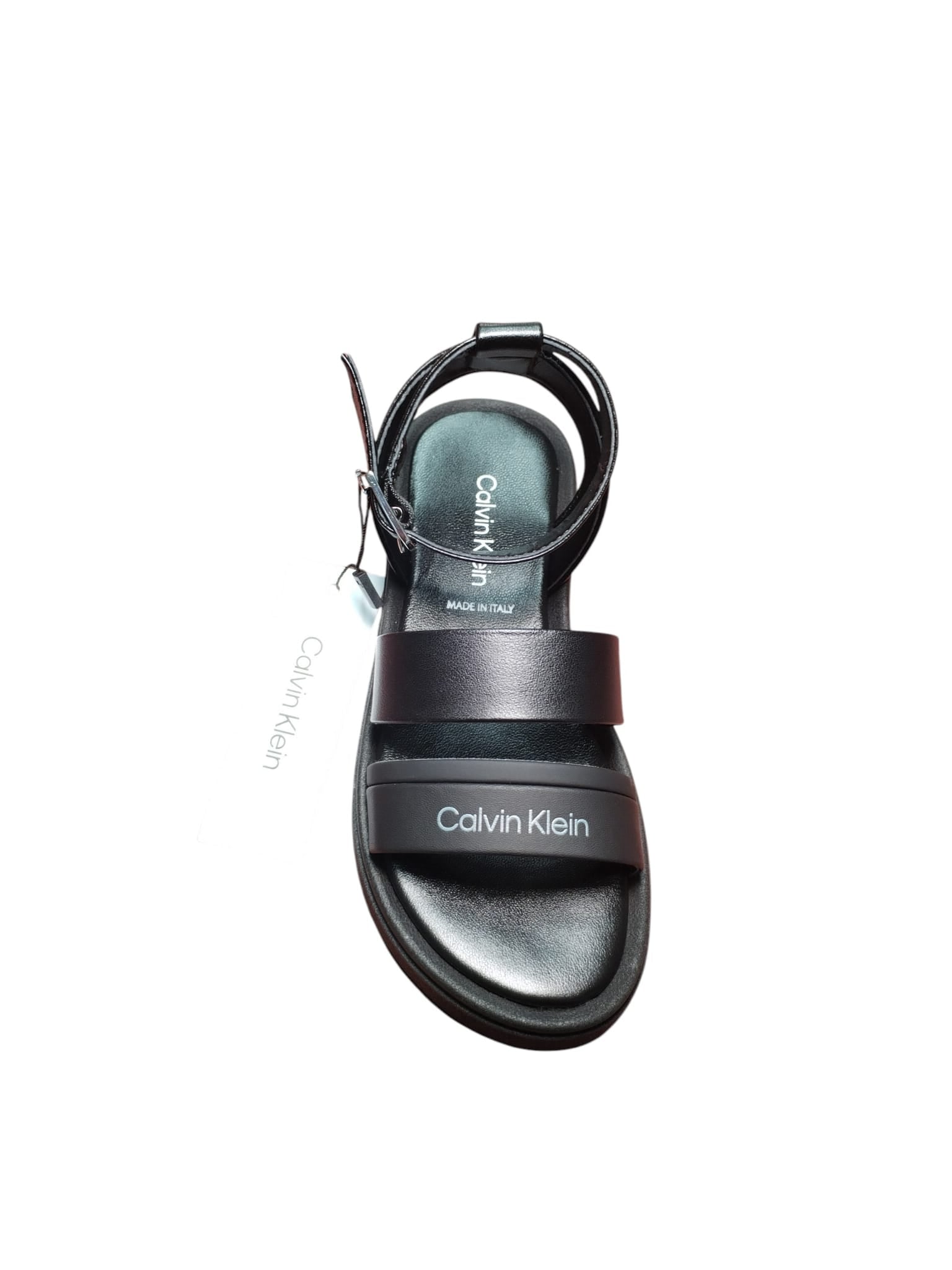 Sandali Platform Calvin Klein Neri con Fasce e Cinturino