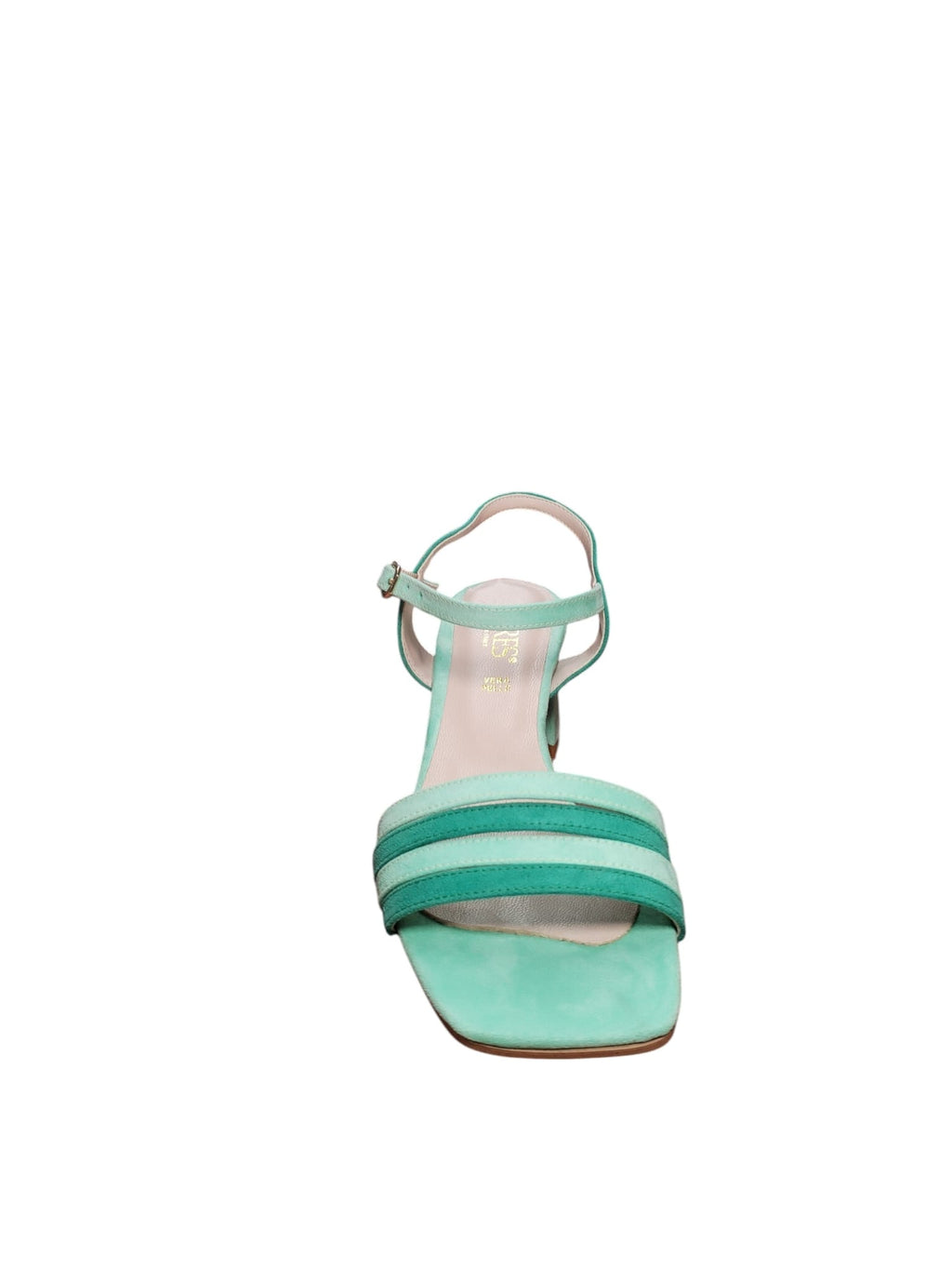 Sandali ARRES donna Suede Verde Menta con Tacco Basso