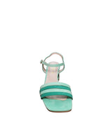 Sandali ARRES donna Suede Verde Menta con Tacco Basso