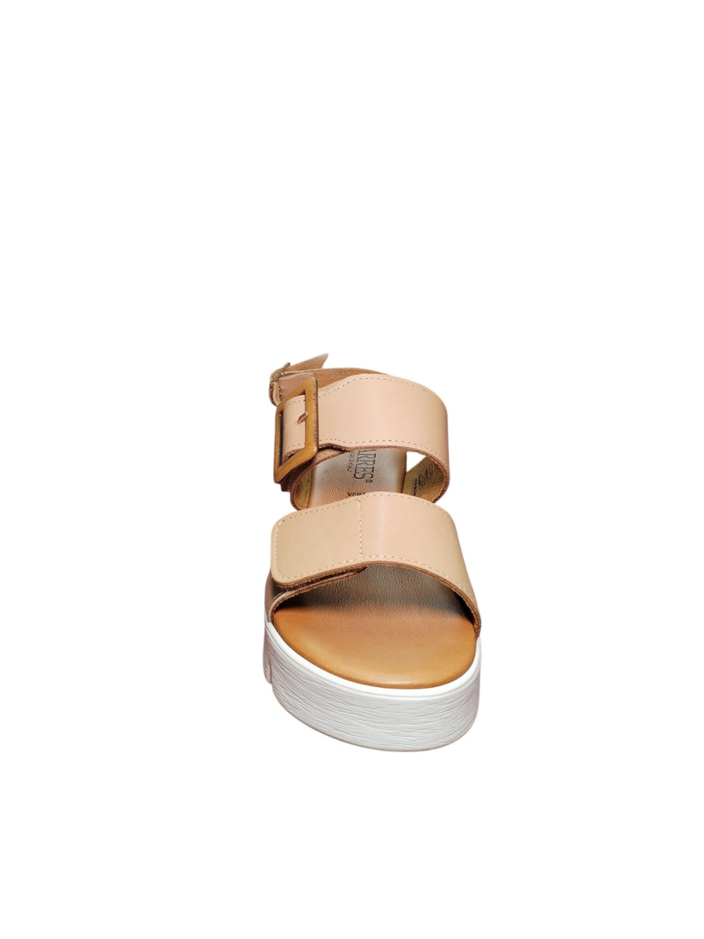 Sandali ARRES Donna Platform Beige con Fibbia e Velcro