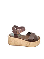 Sandali ARRES Donna con Zeppa in Sughero e Fasce Beige