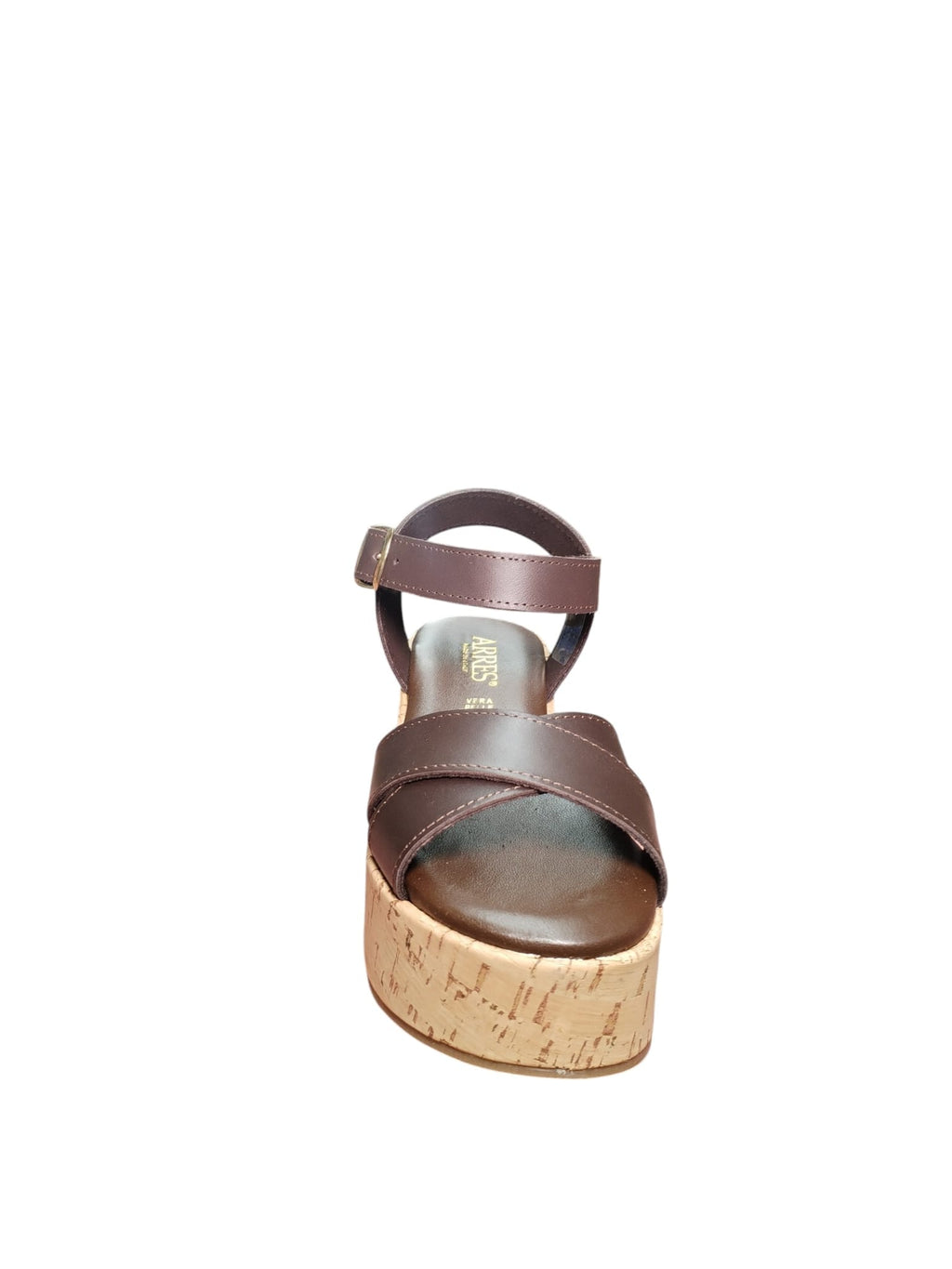 Sandali ARRES Donna con Zeppa in Sughero e Fasce Beige