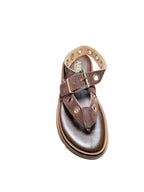 Sandali ARRES Donna Marroni con Occhielli e Suola Platform