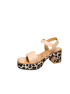 Sandali Donna ARRES con Tacco e Plateau Stampa Leopardata