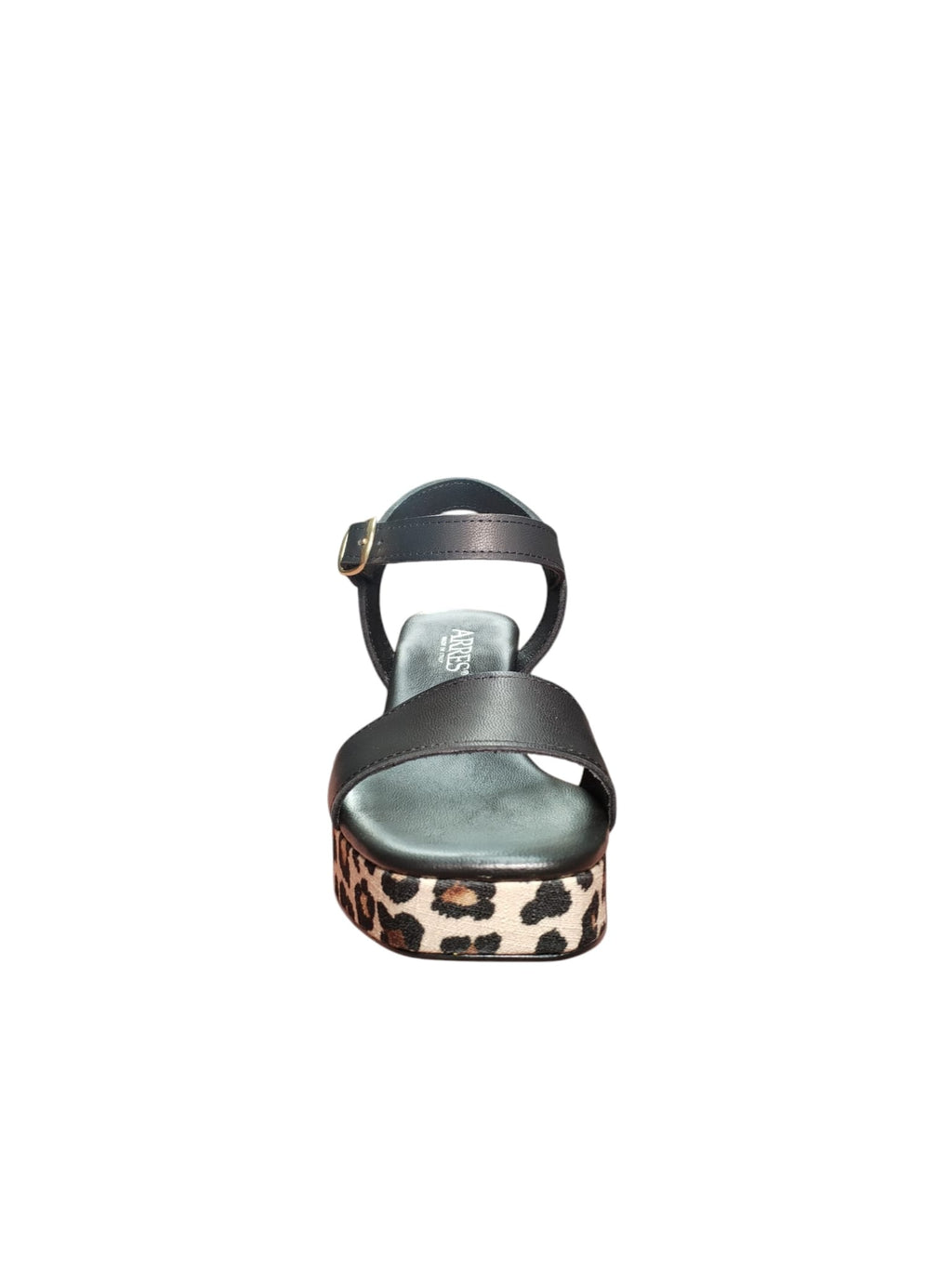 Sandali Donna ARRES con Tacco e Plateau Stampa Leopardata
