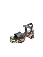Sandali Donna ARRES con Tacco e Plateau Stampa Leopardata
