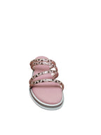 Sandali Donna Arres con Fasce Borchiate Argento