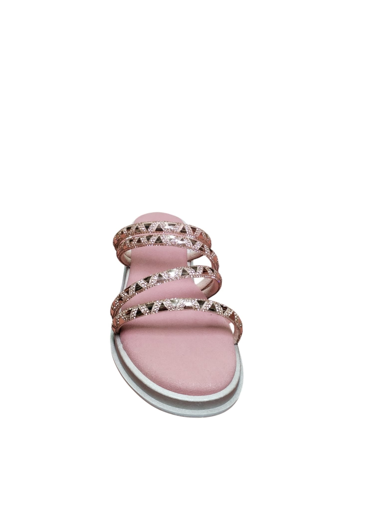Sandali Donna Arres con Fasce Borchiate Argento