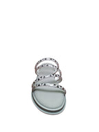 Sandali Donna Arres con Fasce Borchiate Argento