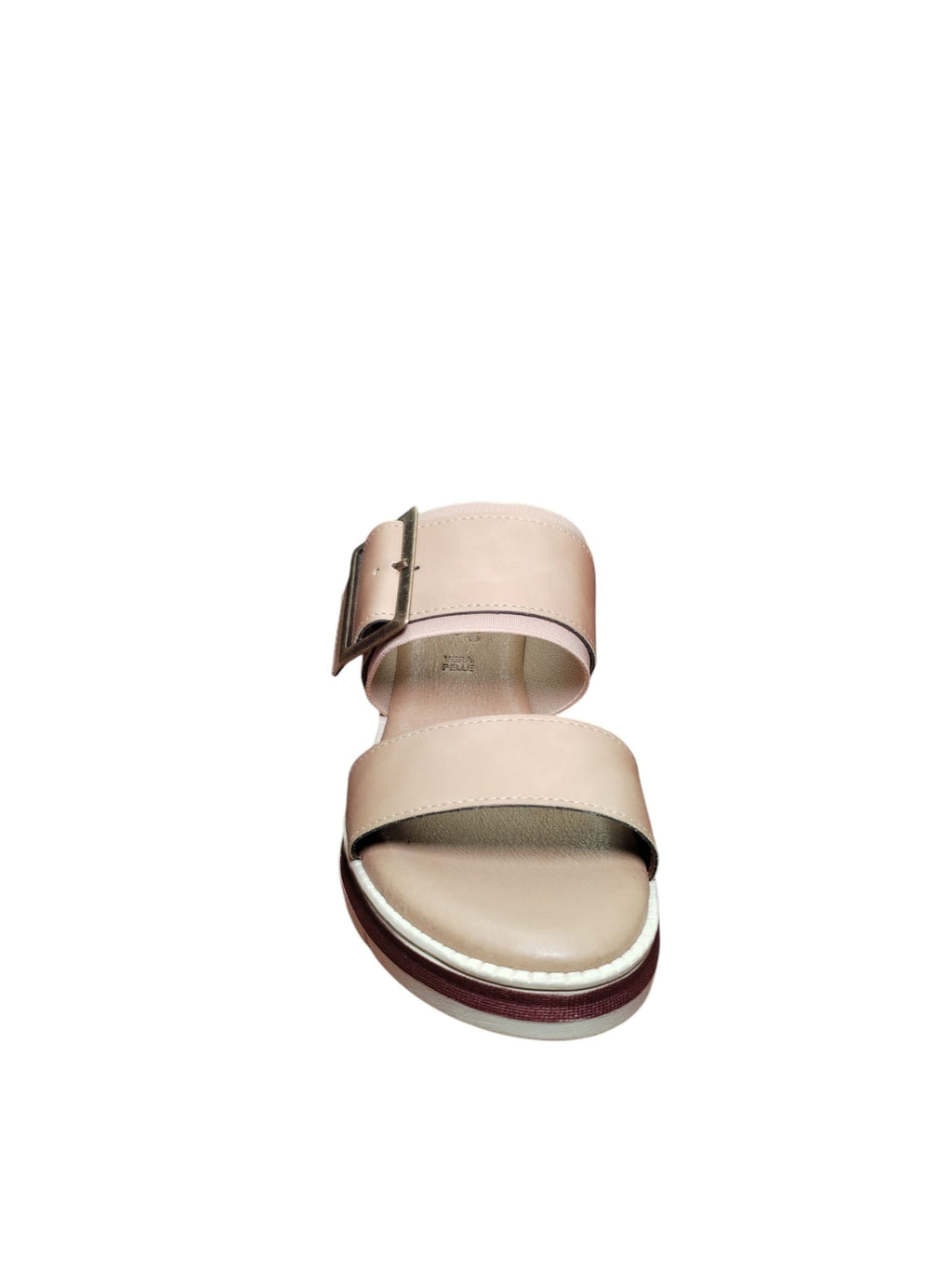 Sandali ARRES Beige con Fibbia e Zeppa Comfort
