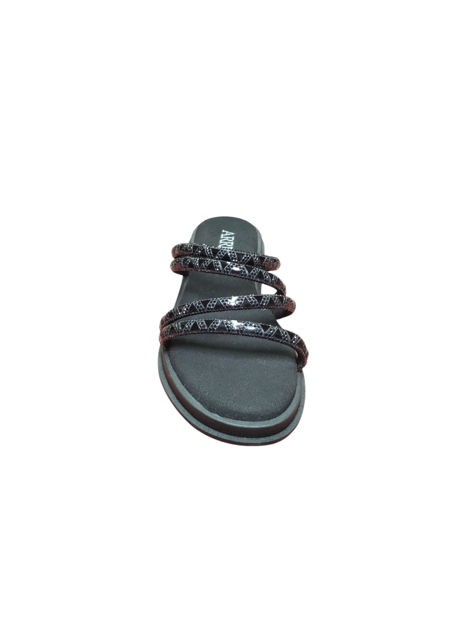 Sandali Donna Arres con Fasce Borchiate Argento