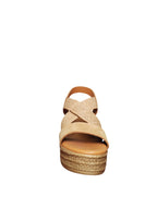 Sandali ARRES con Zeppa Intrecciata Beige