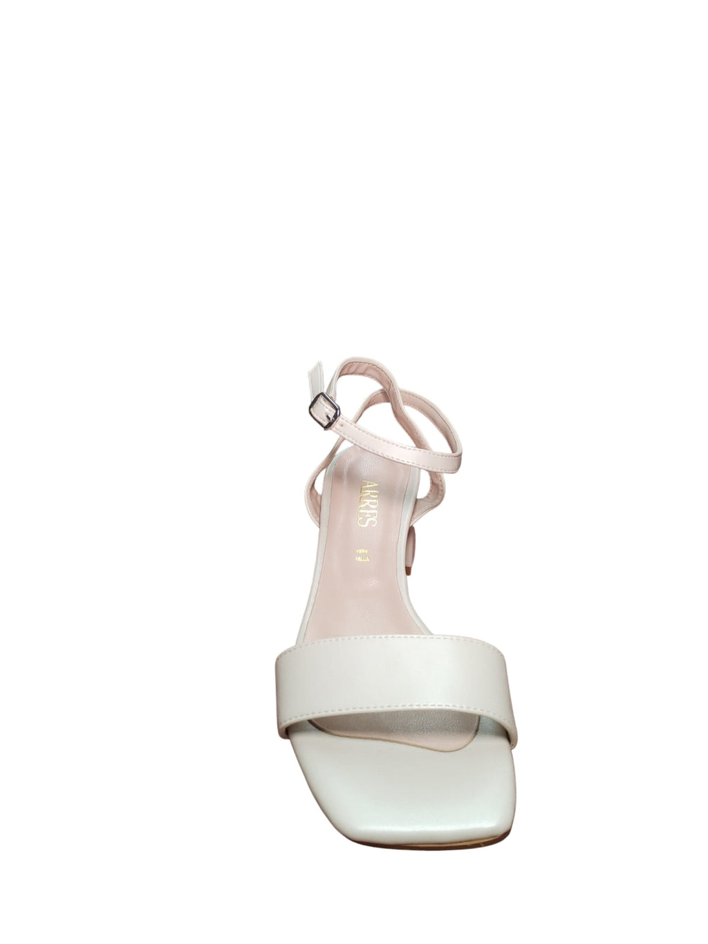 Sandali ARRES Eleganti con Tacco Medio in Pelle Bianca