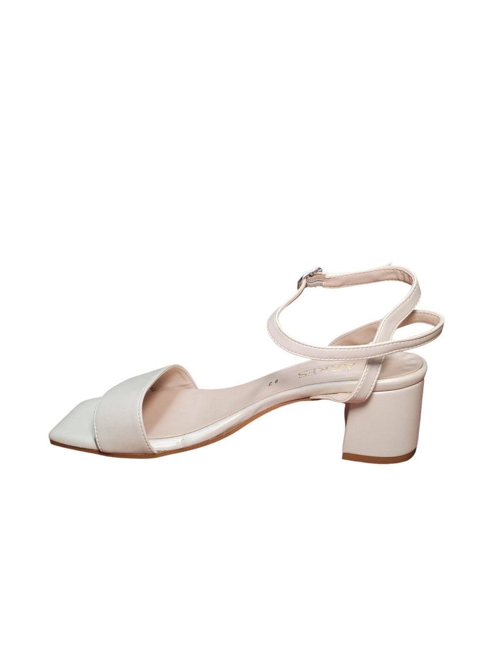 Sandali ARRES Eleganti con Tacco Medio in Pelle Bianca