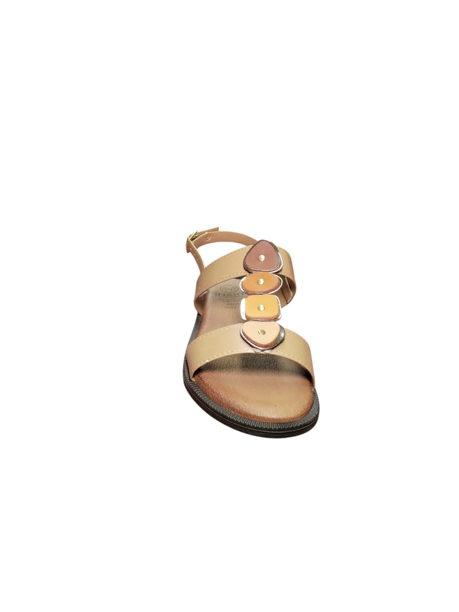 Sandalo Beige Donna con Dettagli Decorativi Estivi