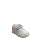 Scarpe Asso Bambina Bianche con Fiori Glitter | Sneakers Casual