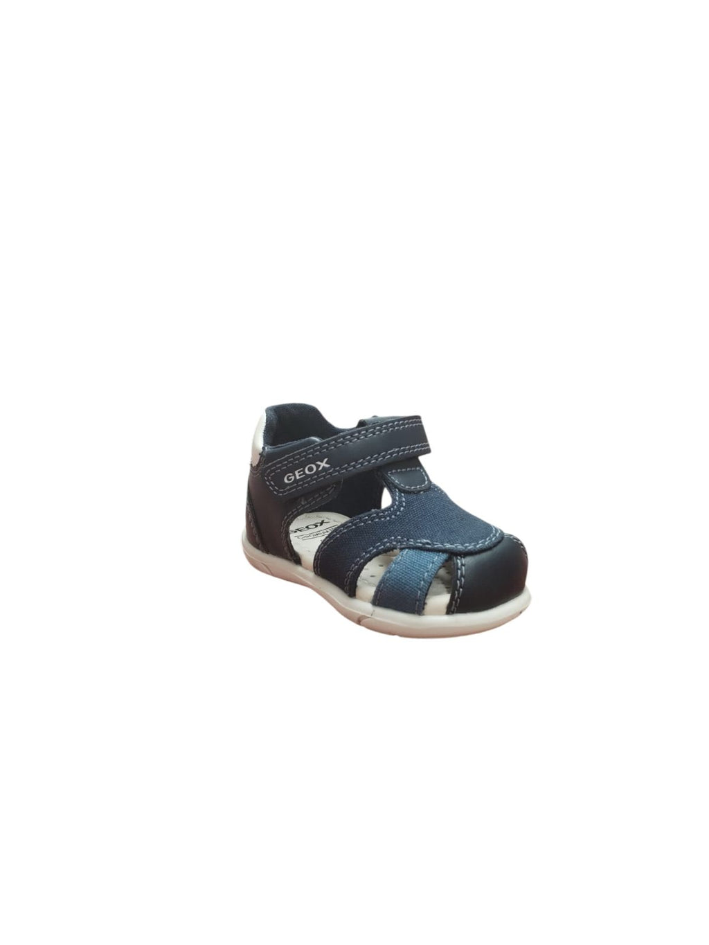 Sandalo Geox Bambino Traspirante Blu Scuro con Strappo
