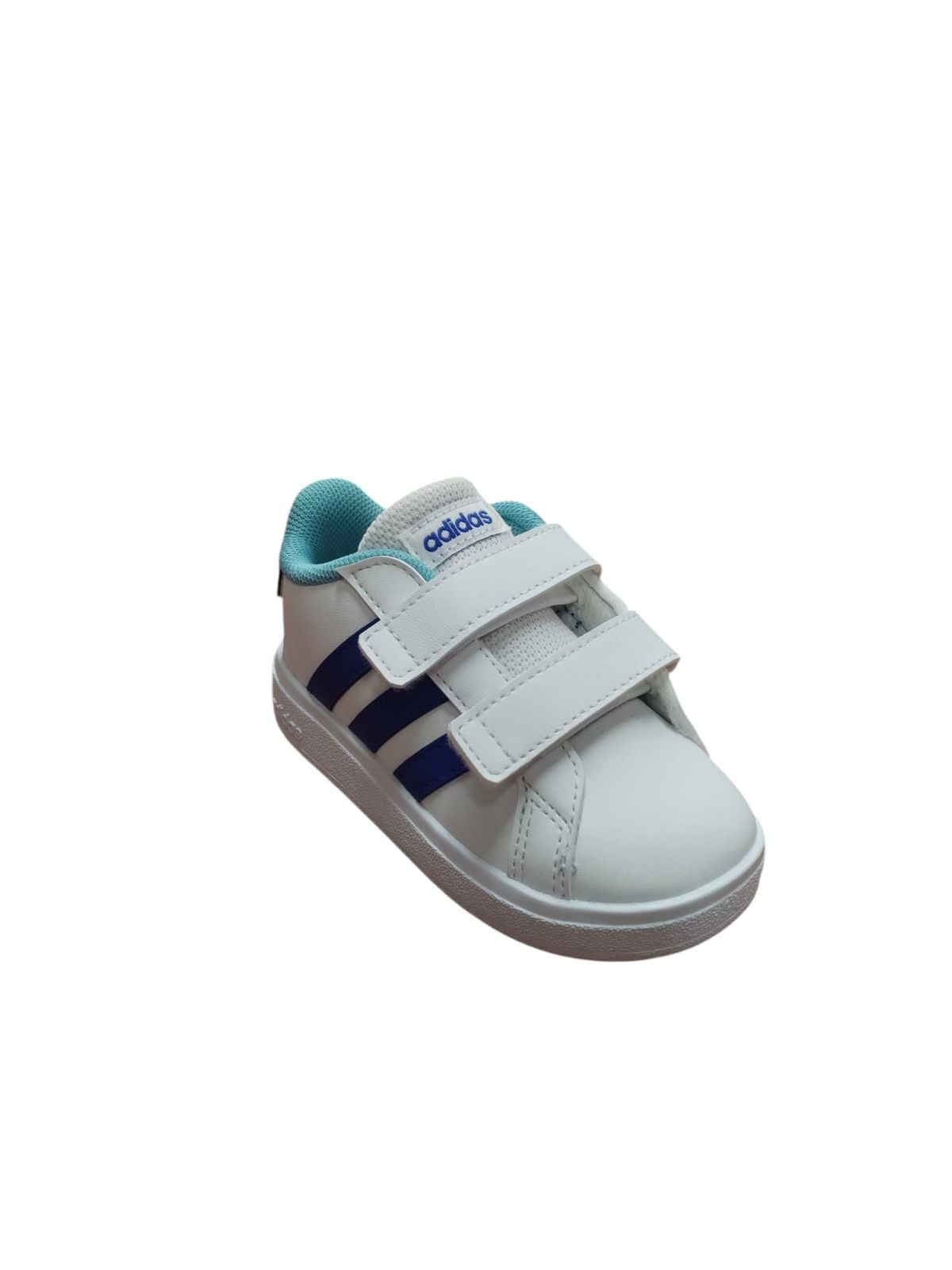 Scarpe Adidas Bambino Strappi Velcro Bianco Blu
