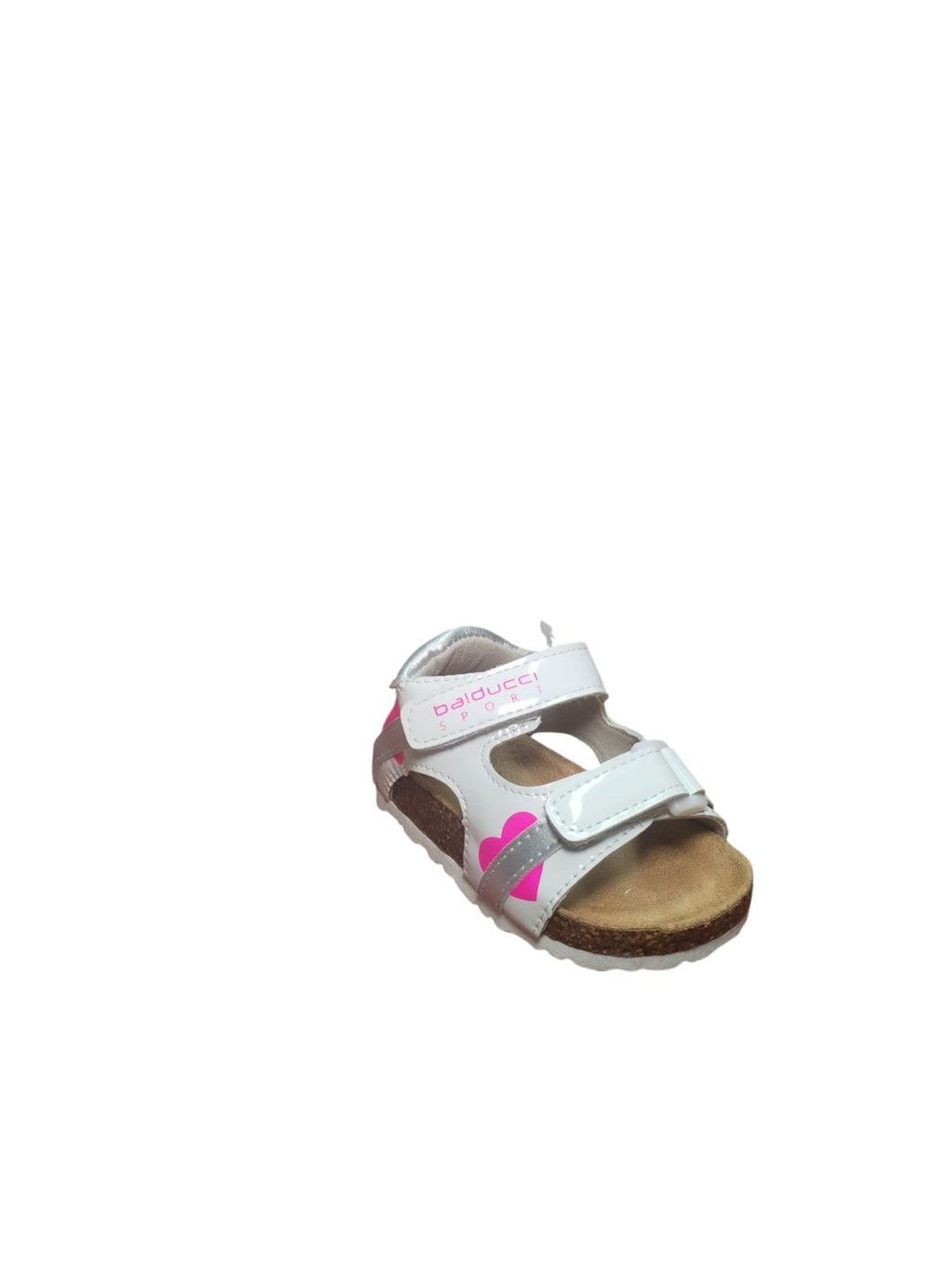 Sandali Balducci Sport Bambina Bianchi Rosa Cuori Velcro