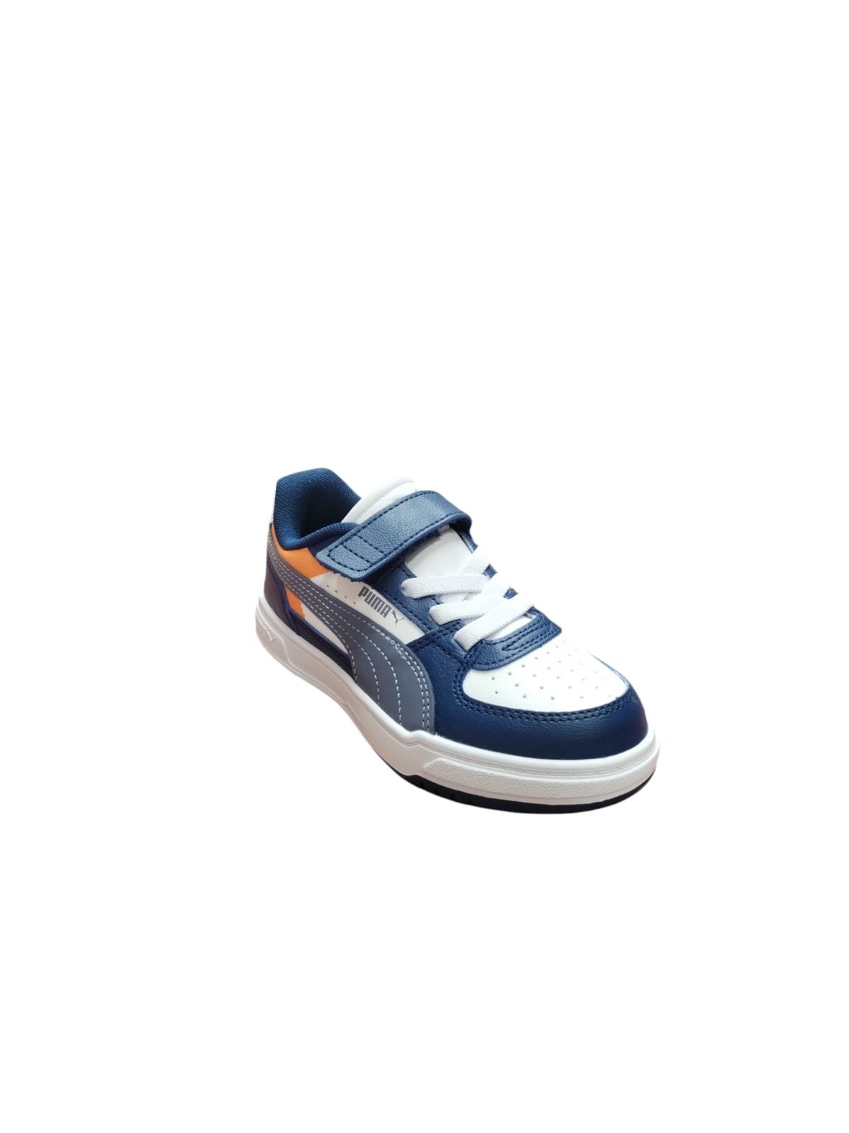 Puma Sneakers Bambino Velcro Laces Blu Bianco Arancio